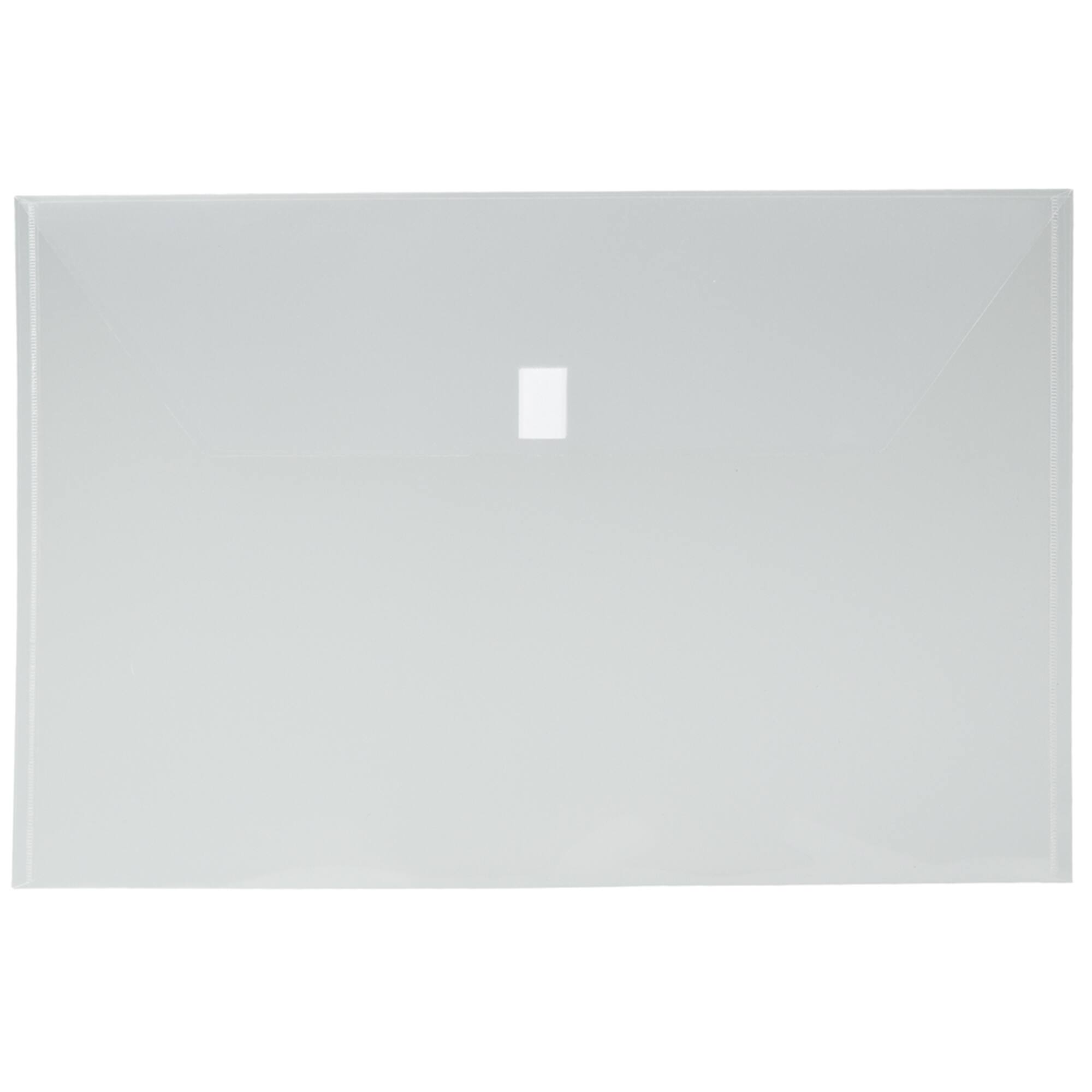 JAM Paper 12" x 18" Clear Plastic Hook & Loop Closure Envelopes, 12ct.